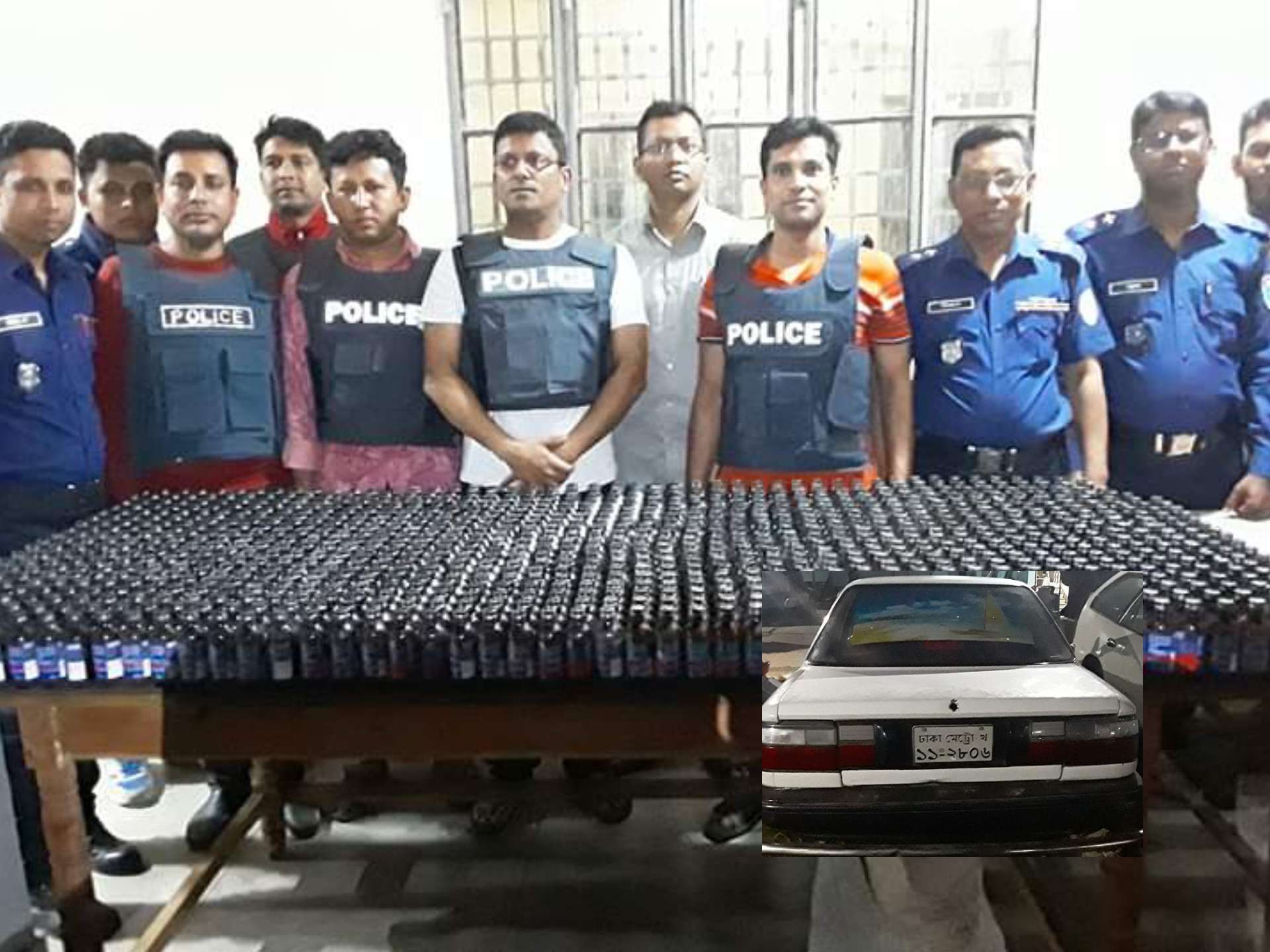 জকিগঞ্জের ওসি নাসেরের অসীম সাহসীকতায় ১ হাজার বোতল ফেনসিডিল উদ্ধার