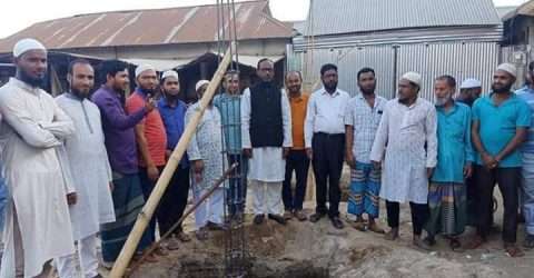 টুকের গাঁও আদর্শ ক্লাব ভবনের নির্মাণকাজ শুরু
