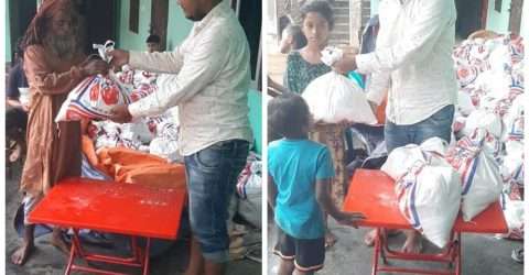 ইসলামপুর পশ্চিম ইউনিয়নের সাবেক চেয়ারম্যান প্রার্থী বাবুল আহমদের ঈদ উপহার সামগ্রী বিতরণ