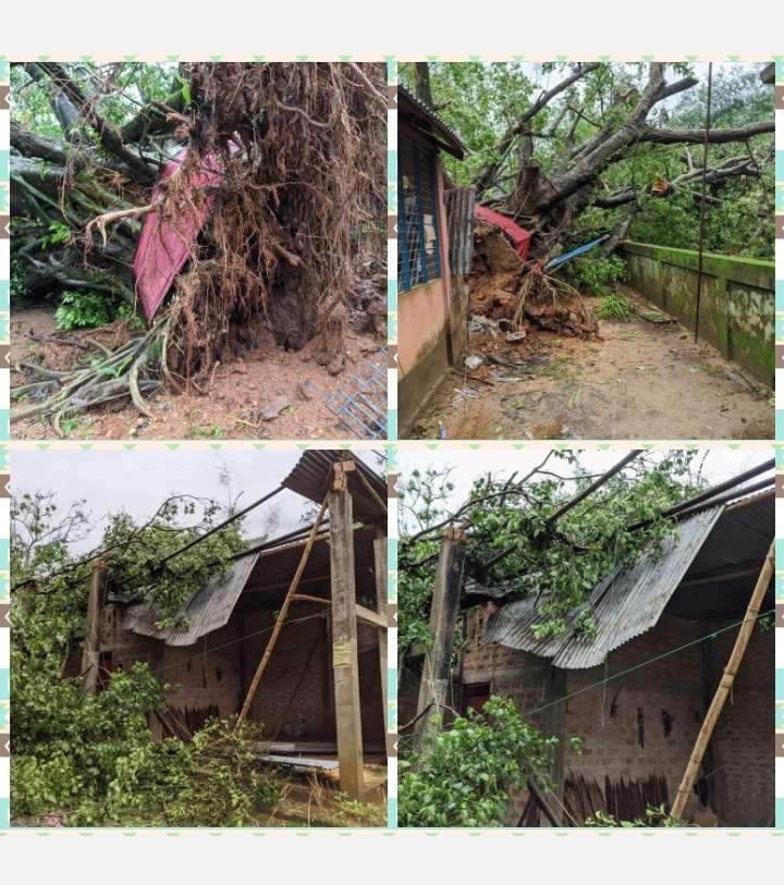 ঝড়ের কবলে মন্দীর,বিদ্যুৎহীন কোম্পানীগঞ্জ