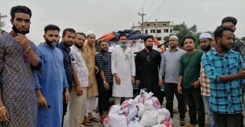 কোম্পানীগঞ্জে  প্রতিষ্টাকালীন উপজেলা  ছাত্রলীগ সম্পাদক  নুর উদ্দিনের ঈদ উপহার সামগ্রী বিতরণ