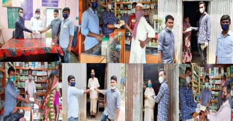 করোনায় আর্থিক সহযোগিতা নিয়ে অসহায়দের পাশে ছাত্রলীগ নেতা ঝুটন