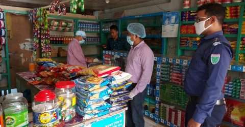 কোম্পানীগঞ্জে করোনা নির্দেশনা অমান্যকারীদের বিরুদ্ধে ভ্রাম্যমাণ আদালতের অভিযান