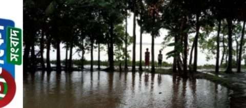 ধর্মপাশায় ৯০ ভাগ সড়ক বন্যায় তলিয়ে গেছে