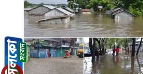 দিরাইয়ে পানিবন্দি শতাধিক বাড়ি