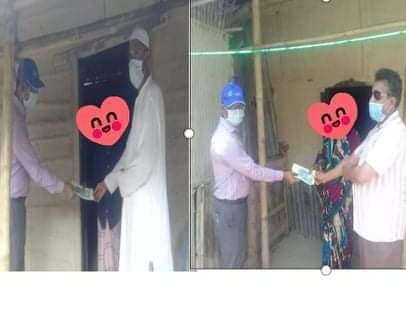 কানাইঘাটে করোনায় আক্রান্ত অসহায় পরিবারের মাঝে প্রধানমন্ত্রীর অনুদান পৌঁছে দিলেন