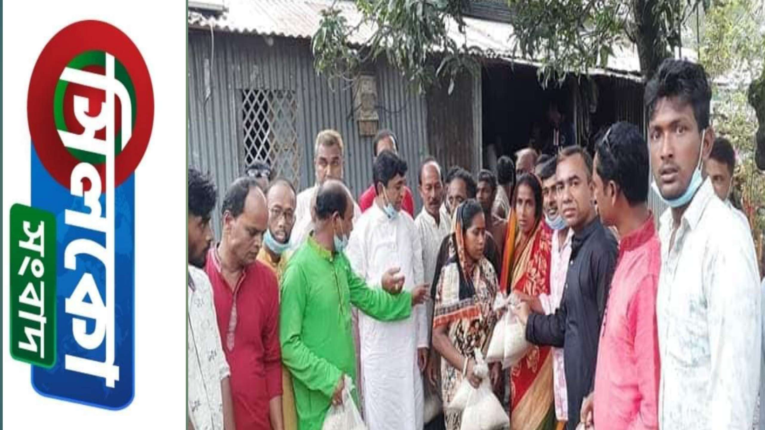 ধর্মপাশায় ৫ শত বন্যার্ত পরিবারকে চাল বিতরণ