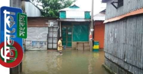 ধর্মপাশায় ফের বন্যায় অধিকাংশ গ্রামীণ সড়ক বন্ধ,মানুষজন গৃহবন্দী