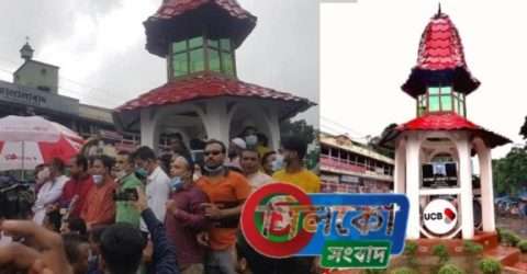 সিলেটে আওয়ামী নেতাকর্মীদের নগর চত্বর প্রত্যাখ্যান করে জনতার কামরান চত্বর ঘোষণা