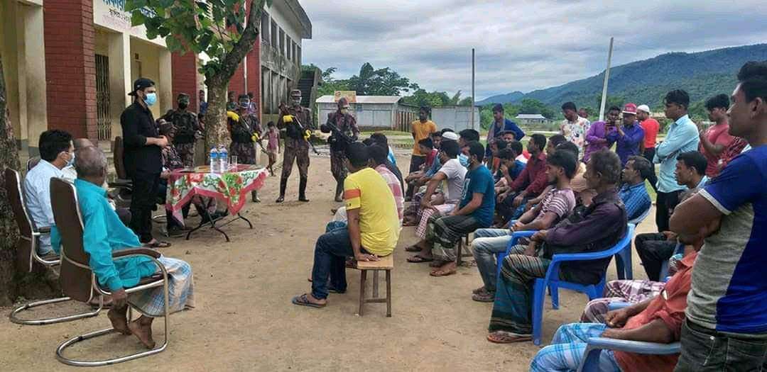 বিছনাকান্দি সীমান্তে চোরাচালান, অবৈধ অনুপ্রবেশ নিয়ে জনসচেতনতামূলক সভা