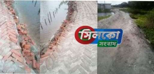 গোপালগঞ্জের কাসিয়ানীতে রাস্তার কাজে অনিয়ম
