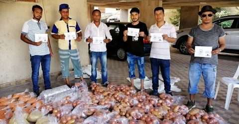 লেবাননে বাংলাদেশ প্রবাসী অধিকার পরিষদের উদ্যোগে ত্রান বিতরণ