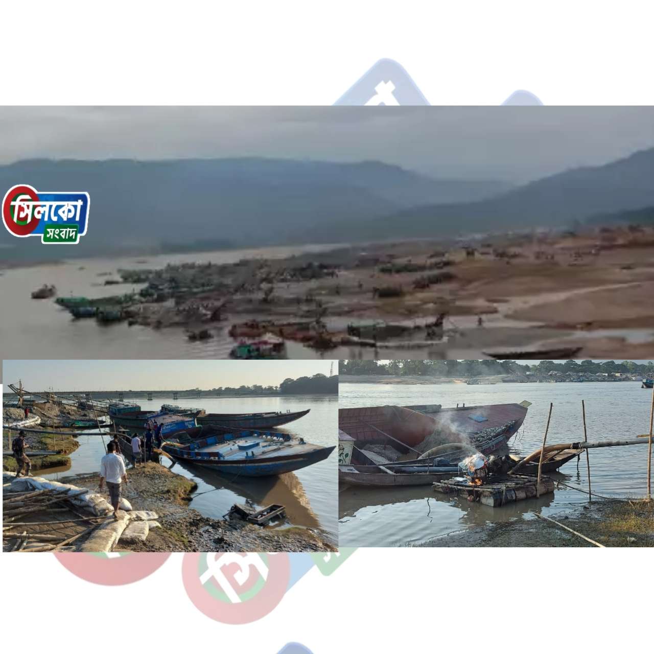 ধলাই নদীতে চিপ ও পাথর উত্তোলনকারীদের বিরুদ্ধে টাস্কফোর্স অভিযান