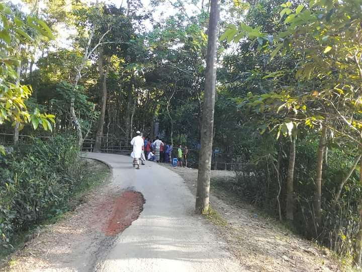 পাকা রাস্তার উপর বিদ্যুতের খুটি,৮ বছরেও কর্তৃপক্ষের টনক নড়েনি