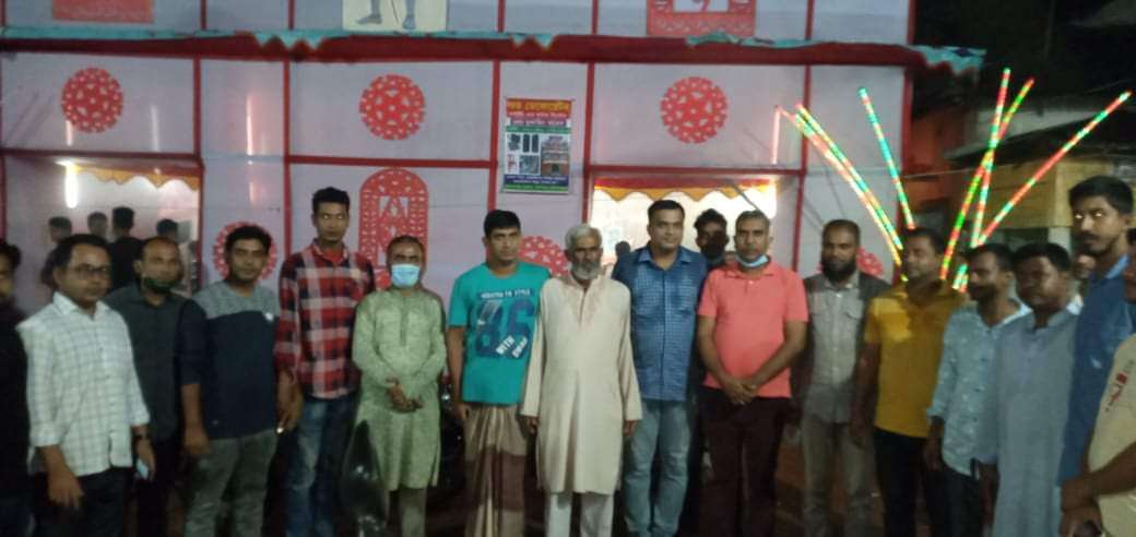 পূজা মন্ডপ পরিদর্শনে ধর্মপাশা উপজেলা আওয়ামীলীগ