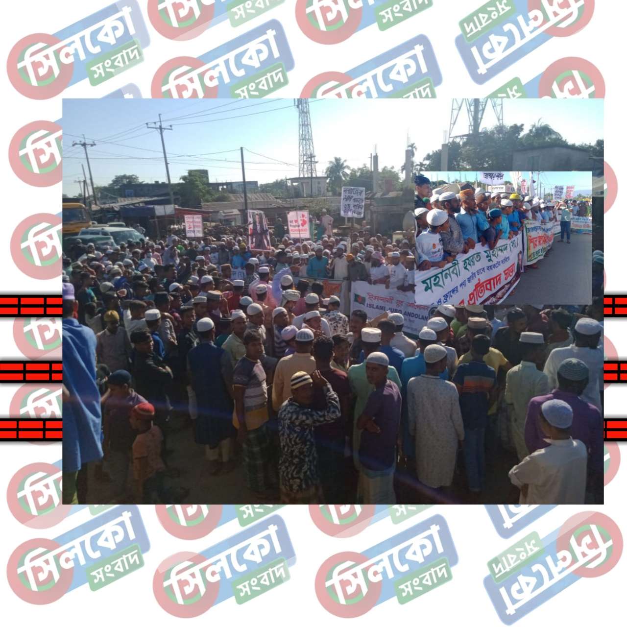 ফ্রান্সে বিশ্ব নবী (সাঃ) কে অবমাননার প্রতিবাদে টুকের বাজারে বিক্ষোভ মিছিল ও সমাবেশ।