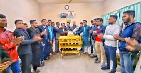 সিলেটে সুনামগঞ্জ জেলা আওয়ামীলীগের সভাপতির জন্মদিন পালন