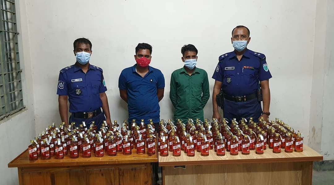 ভারতীয় মদসহ কোম্পানীগঞ্জে দুই মাদক ব্যবসায়ী গ্রেফতার