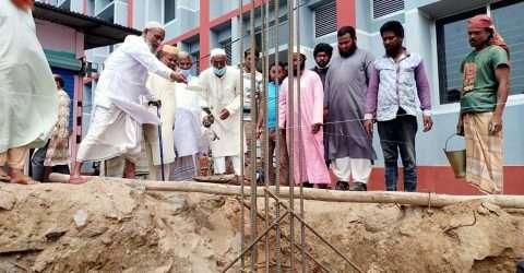 টুকের বাজার স্কুল এন্ড কলেজ জামে মসজিদের বেইস ঢালাই কাজের শুভ উদ্বোধন