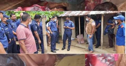 গোয়াইনঘাটে মা-ছেলে-মেয়ে খুন, ঘটনাস্থলে উর্ধতন পুলিশ কর্মকর্তা