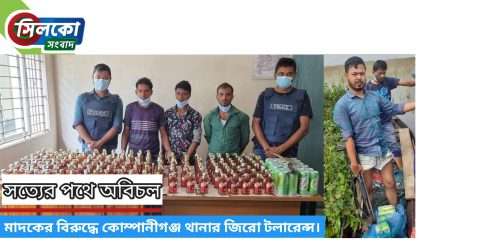 কোম্পানীগঞ্জে ২০৪ বোতল মদ ও বিয়ারসহ ৩ জন গ্রেফতার