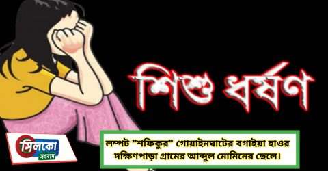 কোম্পানীগঞ্জে সাত বছরের শিশু ধর্ষণ, থানায় মামলা