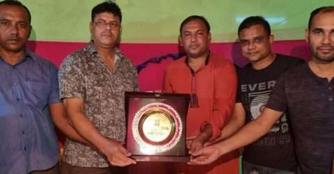 কোম্পানীগঞ্জে ওসি (তদন্ত) মজিবুর রহমানের বিদায় সংবর্ধনা