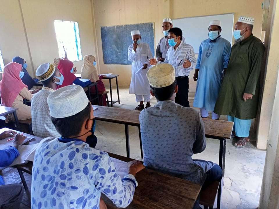 ছাতকের গাবুর গাঁও দারুল কোরআন দাখিল মাদ্রাসা পরিদর্শনে ইউ আর সি মোস্তফা আহমদ হাবিব