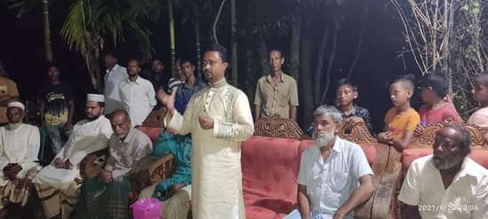 উন্নয়নের দ্বারা অব্যাহত রাখতে বিল্লাল আহমদ চেয়ারম্যান সমর্থনে পুরান মৈশাপুর মুসলিম কোনা গ্রাম বাসী