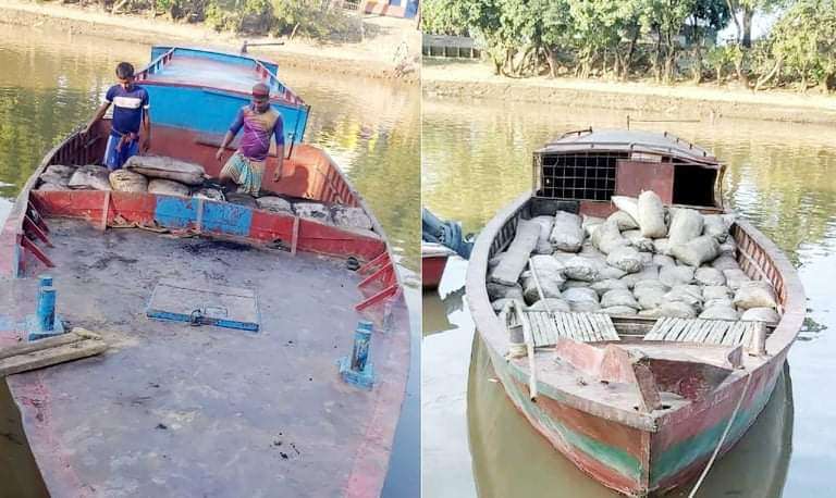 তাহিরপুরে ভারতীয় চোরাই কয়লার চালান জব্দ:আটক ৪