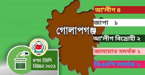 গোলাপগঞ্জের ১০ ইউনিয়নে নির্বাচনী ফলাফল