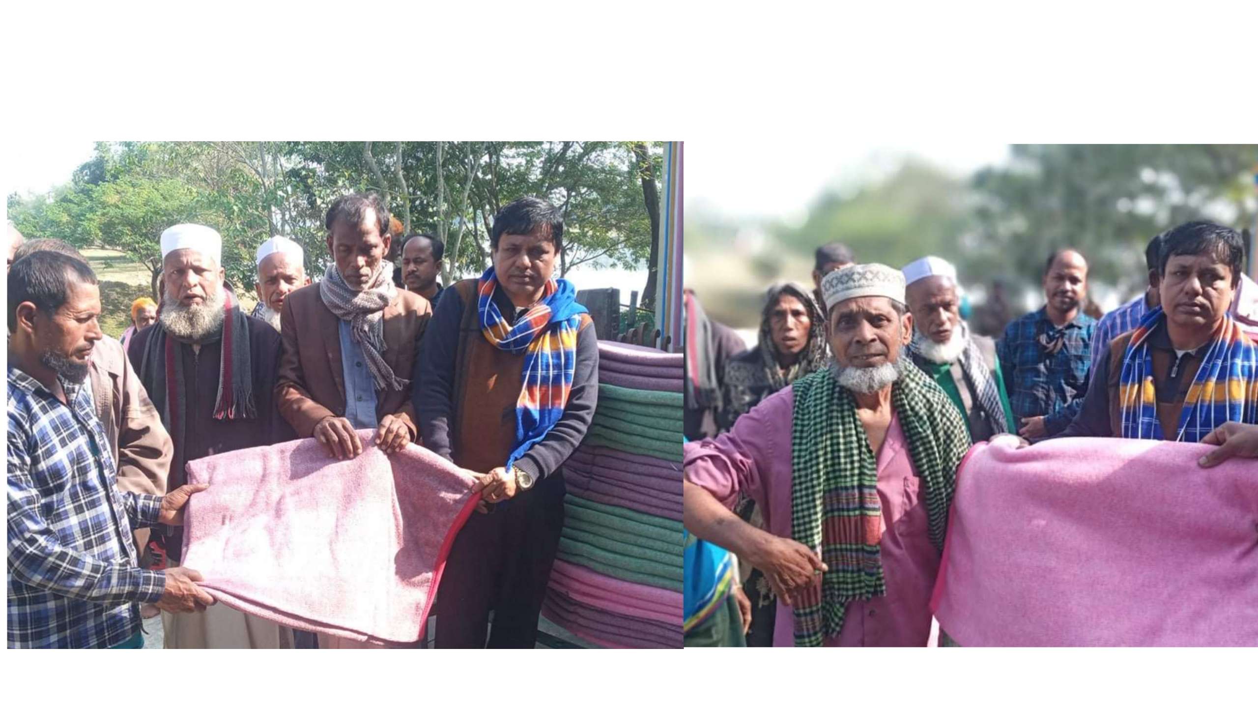 শীতার্তদের মাঝে শীতবস্ত্র বিতরণ করলেন ব্যবসায়ী মোঃ নজির হোসেন
