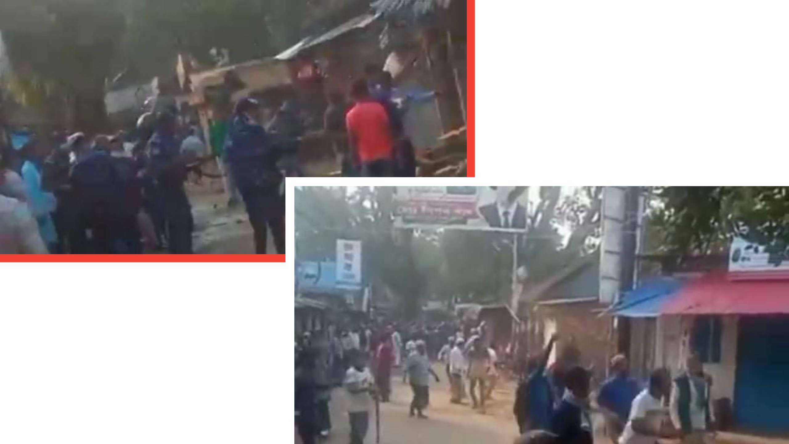 দোয়ারায় নরসিংপুর বাজারে অবৈধ স্থাপনা উচ্ছেদে হাজারো জনতা