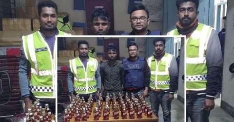 কোম্পানীগঞ্জে ভারতীয় মদ সহ একজন গ্রেফতার