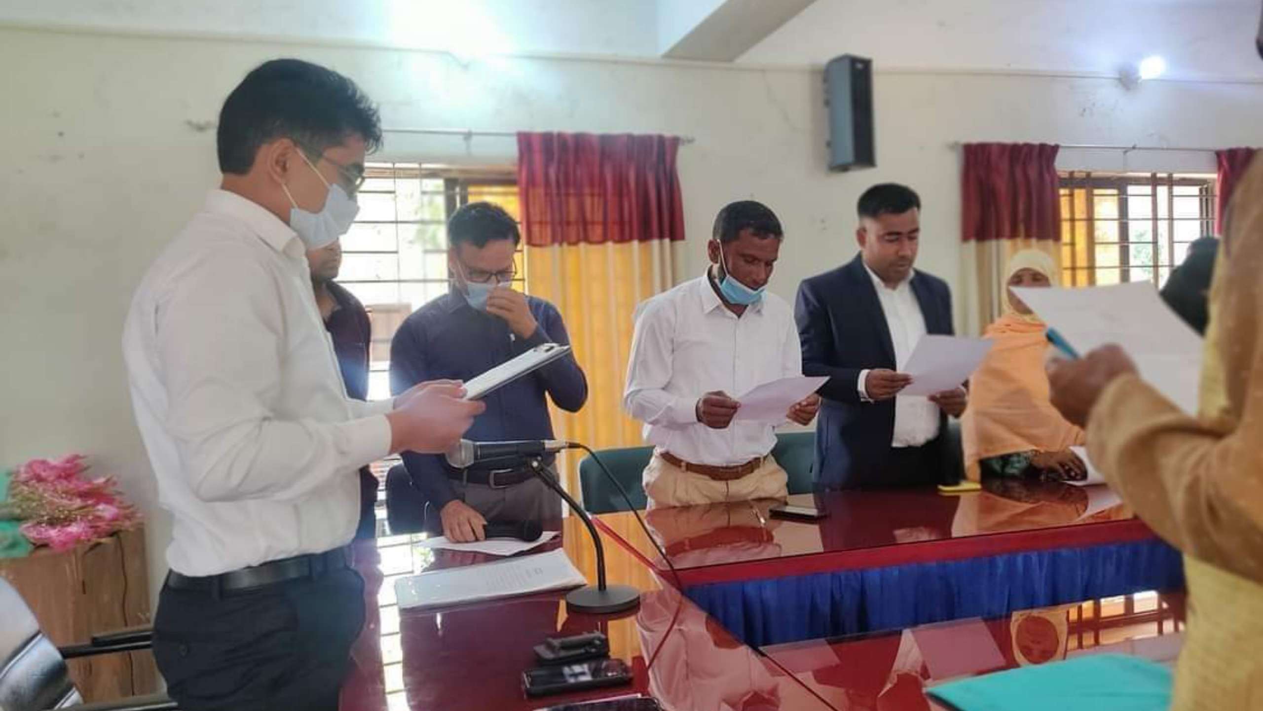 শপথ গ্রহণ করলেন ১ নং ইসলামপুর পশ্চিম ইউপি’র নব নির্বাচিত সদস্যরা