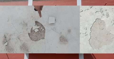 কোম্পানীগঞ্জে উদ্বোধনের আগেই আশ্রয় কেন্দ্রের পলেস্তারা উঠে যাচ্ছে