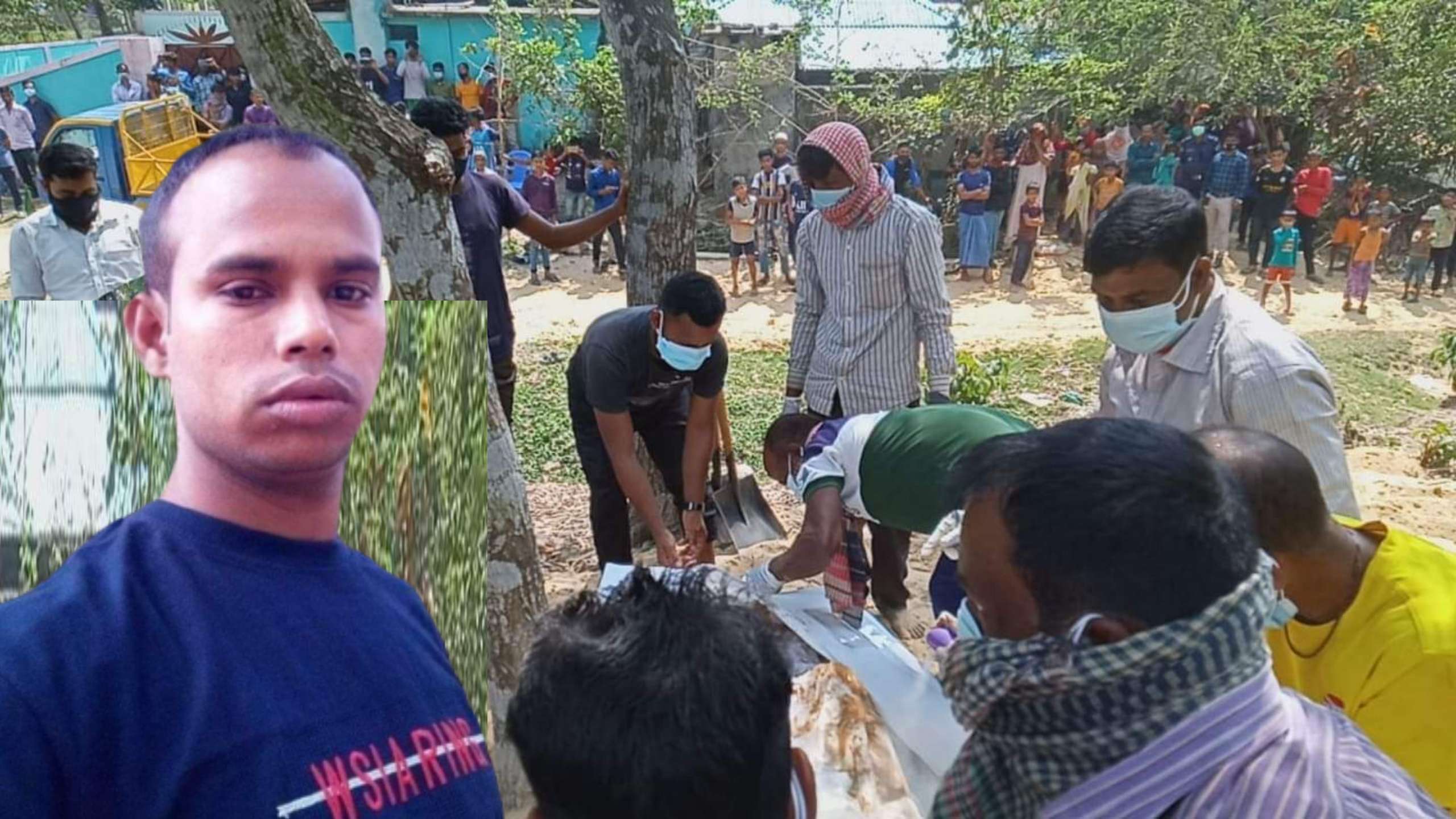 জৈন্তাপুরে কবর থেকে যুবকের লাশ তুলে সৎকার