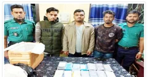 সিলেটে ১২ লাখ টাকার ভারতীয় মোবাইল ফোন উদ্ধার: আটক তিন