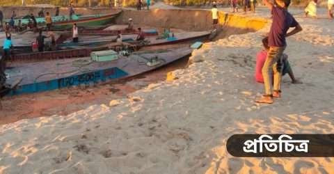 কোম্পানীগঞ্জের লাছুখালে অবৈধভাবে বালু উত্তোলন, জমজমাট চাঁদাবানিজ্য