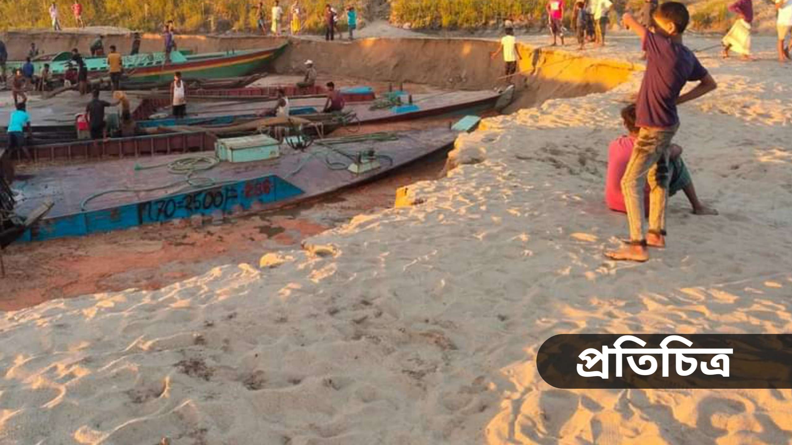 কোম্পানীগঞ্জের লাছুখালে অবৈধভাবে বালু উত্তোলন, জমজমাট চাঁদাবানিজ্য