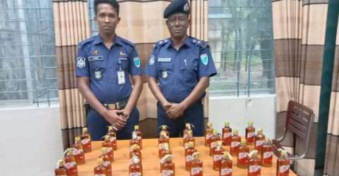 কোম্পানীগঞ্জে ভারতীয় মদ উদ্ধার