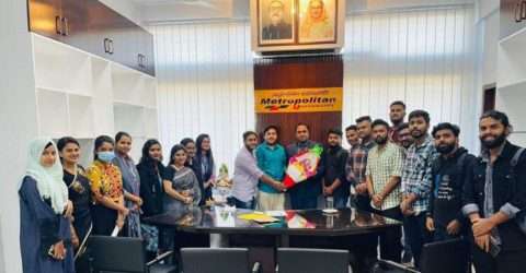 উল্লাস মিউজিকাল ক্লাবের পক্ষ থেকে এমইউ ভিসি জহিরুল হককে সংবর্ধনা