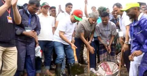 বাঁশিয়া নদী খনন কাজ উদ্বোধন
