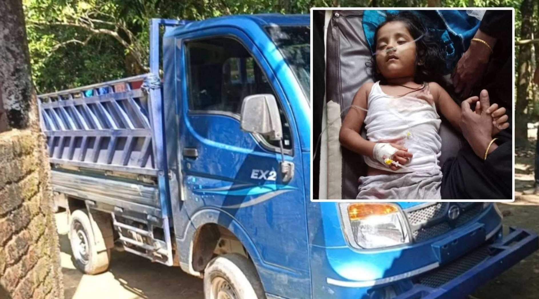 ভারতীয় জিরা বহনকারী পিকআপের ধাক্কায় শিশু আহত